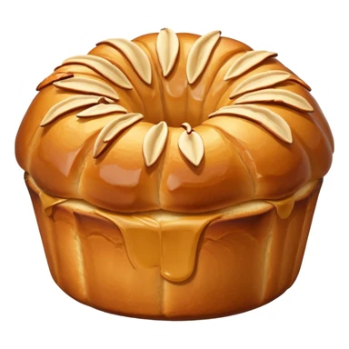 Alsacian kougelhopf with almonds on the top. The base is a bit larger than the top part sticker