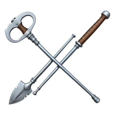 croisement d'un marteaux et d'une hache (en mode duel, qui des deux va gagner) sticker