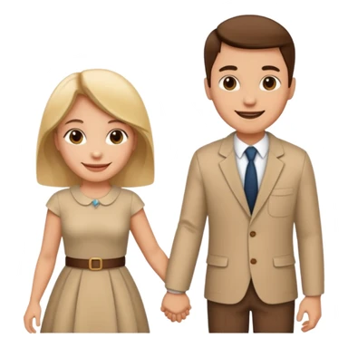 papa y mama caminando sticker