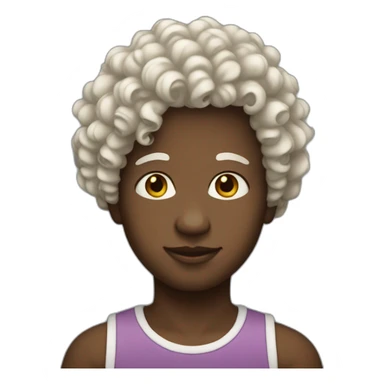 He was born with white skin and curly hair sticker