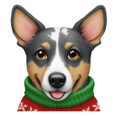 Australien cattle dog wearing christmas Sweater  sticker