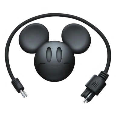 Eletric cable mickie mouse connector sticker