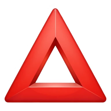 a red downward triangle sticker