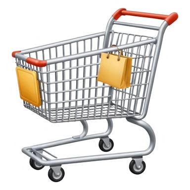 shopping cart silver sticker