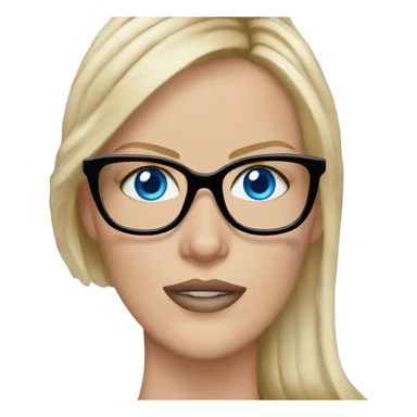 charlize theron blue eyes wearing glasses  sticker