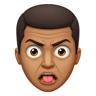 Un algérien enervé avec la fameuse mimique de la langue culturelle sticker