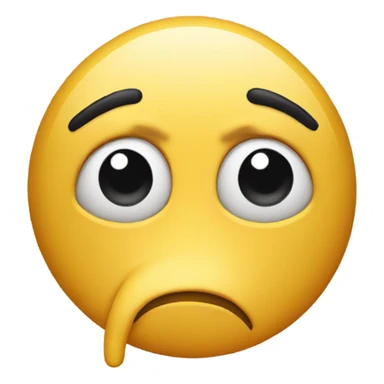 Sad emoji holding a nose sticker