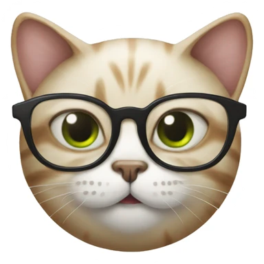 cat with glasses and an onion  sticker