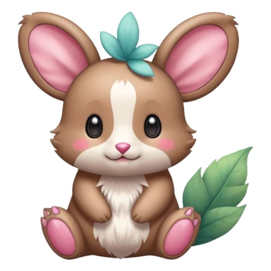 Teddiursa-Minccino-Floragato-fusion  sticker