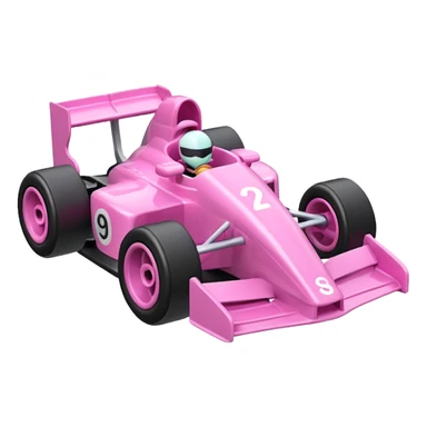 formula car toy pink sticker