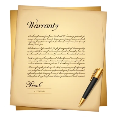 Professional warranty contract golden paper signed sticker