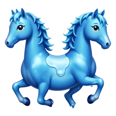 Water Horses run With drops  sticker