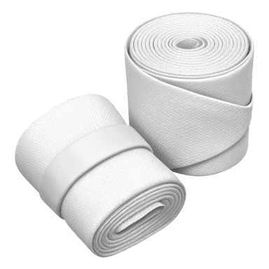 boxing hand wraps object icon, rolled athletic bandage for hands, white fabric texture, sporty combat gear, clean detailed look, 3D cartoon, mobile game icon style, centered, clean background, no text, no watermark
 sticker