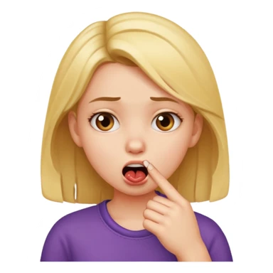 Chica mordiendose el dedo sticker