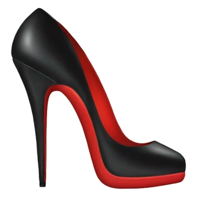 black heels with red bottoms  sticker