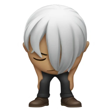 Bowing in thanks sticker