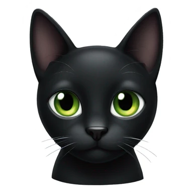 black cat green eyes with a white spot on the tip of the tail  sticker