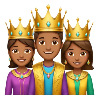 Un emoji de los tres reyes magos juntos sticker