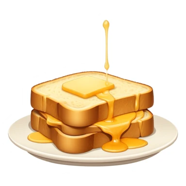 Dutch kaas tosti with gouda cheese and golden brown bread sticker
