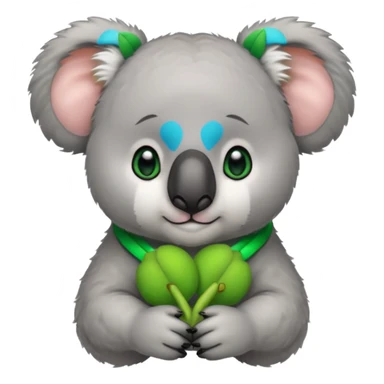 Koala with green earrings sticker