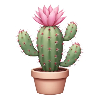 pastel pink cactus sticker