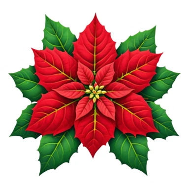 Poinsettia emoji sticker