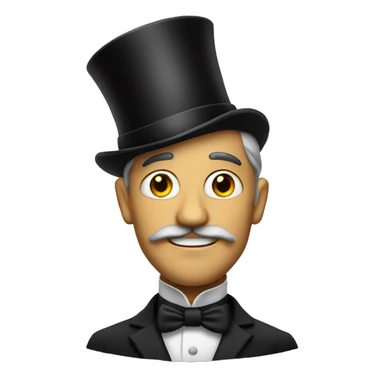 Gentleman with really long top hat sticker