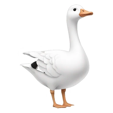 Goose with a black floral background with a banner sticker