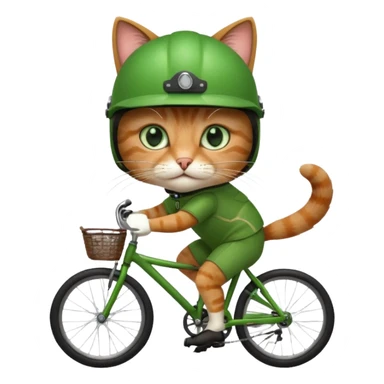 cat cyclist sticker
