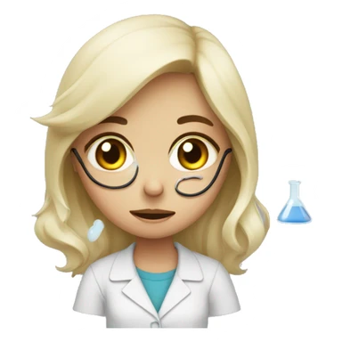 Girl doing chemistry and crying sticker