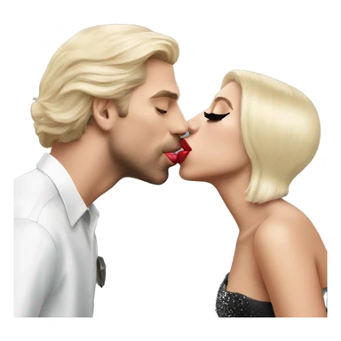 Lady Gaga kissing me on the lips sticker
