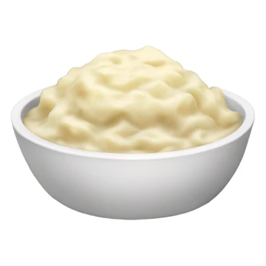 bowl of mashed potatoes with gravy sticker