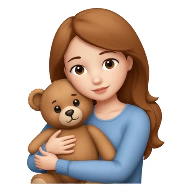 Woman loving a bear sticker