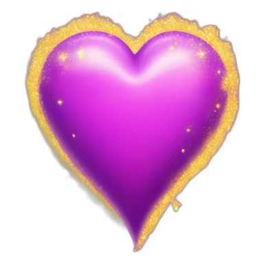 pink-and-purple-heart-with-yellow-sparkles sticker