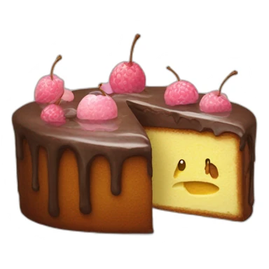 Gâteau sur une poubelle sticker