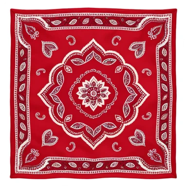 head bandana,Red paisley sticker