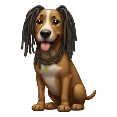Dog with dreads blowing a kiss  sticker