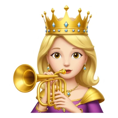 queen is playing on trumpet sticker