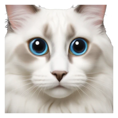 Ragdoll Cat with heterochromia sticker