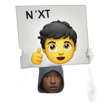 demonstrator holding up a placard sticker