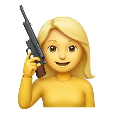 It should look like the standard smiling emoji which is ironically holding a gun pointed to his head/face sticker
