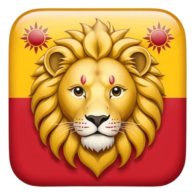 Irans flag with lion and sun sticker