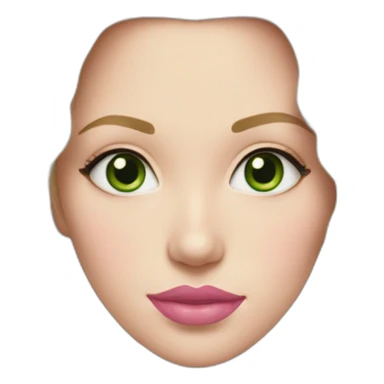 white woman with wavy blond hair and  long eyelashes and green eyes wearing pink lipstick and pastel pink hoodie  sticker