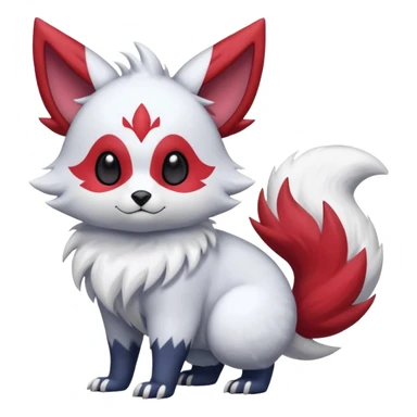  flurry fuzzy Absol-Zorua-Furret-Zangoose-Chinchilla-fusion-animal-Fakémon-hybrid-creature  sticker