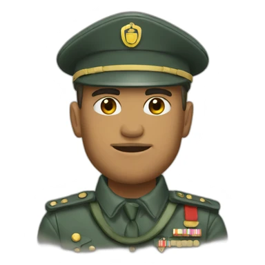 Create a soldier rank emoji sticker