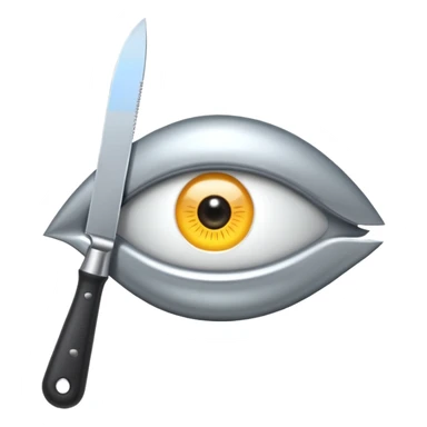 Knife in eye sticker