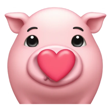 Cerdito rosa enamorado  sticker