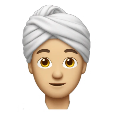 White man in turban sticker