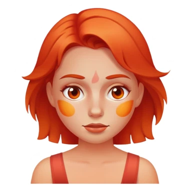Girl with sunburn  sticker