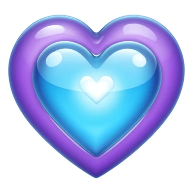 liquid glass heart sticker
